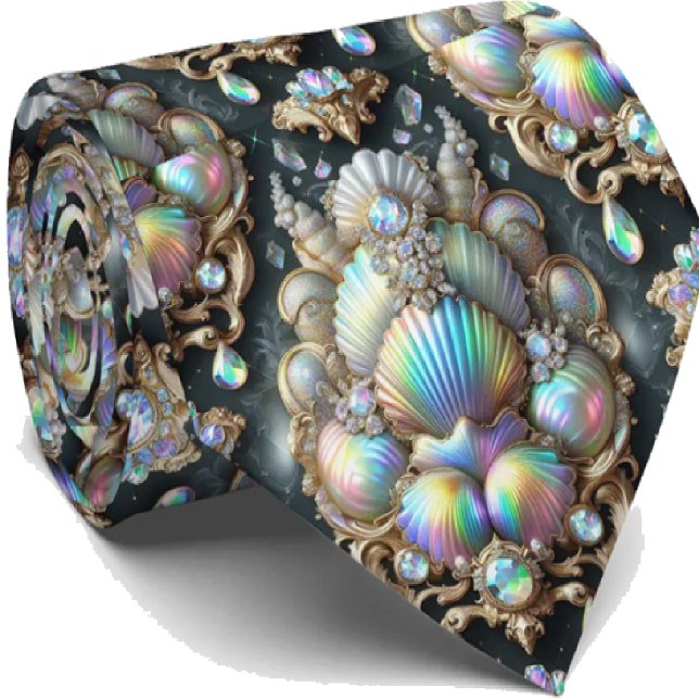Gravata Beach Lovers | Padrão de Concha de Opala D (Criador carregado)