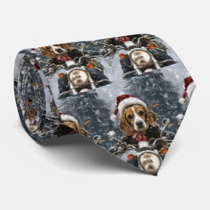 Gravata Beagle Dog Andando no Natal