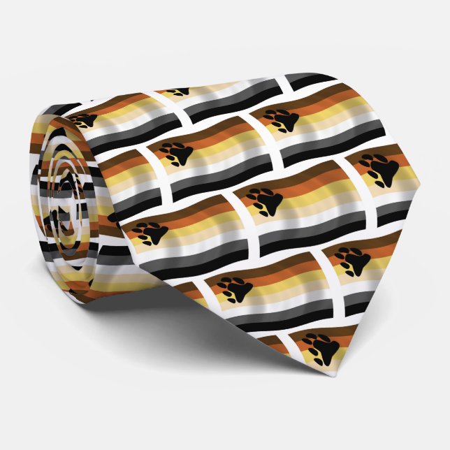 Gravata Bear Brohood Flag Tie (Rolled)