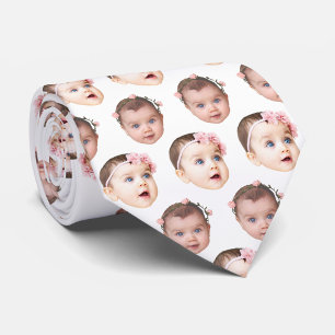 Gravata Bebê Personalizado Bonito Face 2 Fotos
