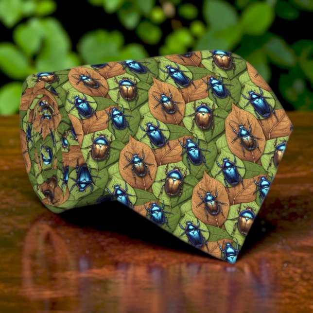 Gravata Beetles Pattern Custom Necktie (Criador carregado)