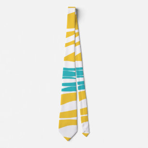 Gravata Bei e Fluxo - Turquesa e Amarelo