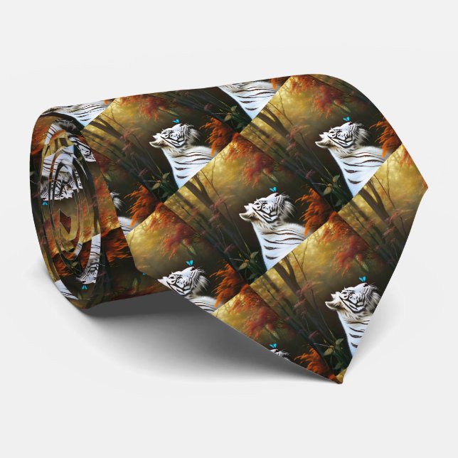 Gravata Beijos de Borboleta Branca, Colheita de Pescoço (Rolled)