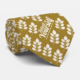 Gravata Beleaf em si mesmo, White Leaf