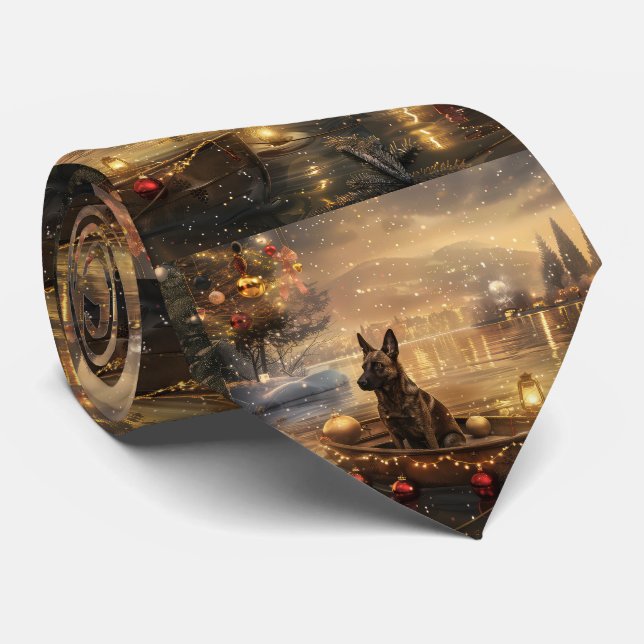 Gravata Belga Malinoi Natal Voyage Festiva (Rolled)