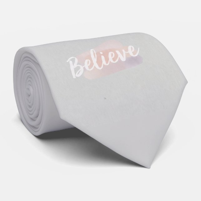Gravata Believe calligraphic text  (Rolled)