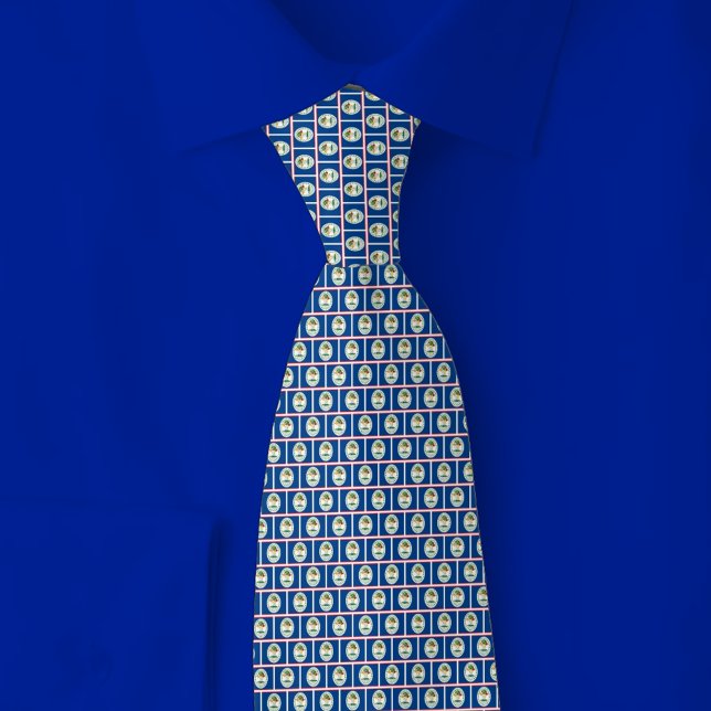 Gravata Belize Flag Brick Pattern (Criador carregado)