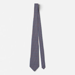 Gravata Belize Flag Honeycomb Tie