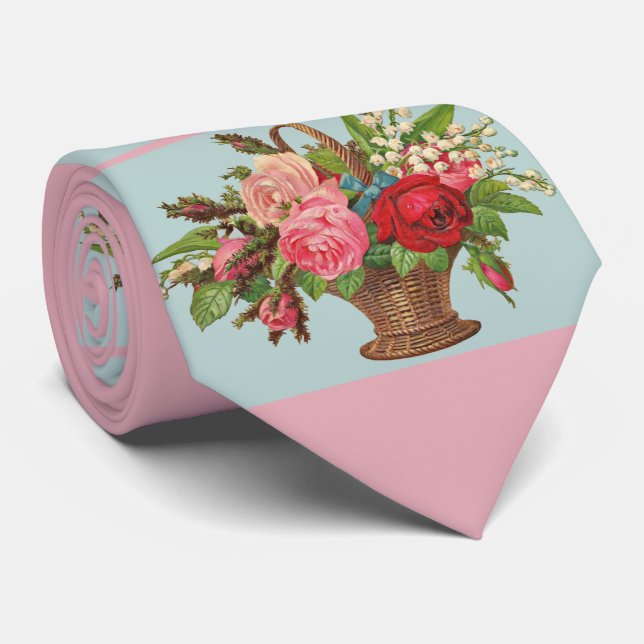 Gravata belo cesto de flores vitoriano impressão (Rolled)