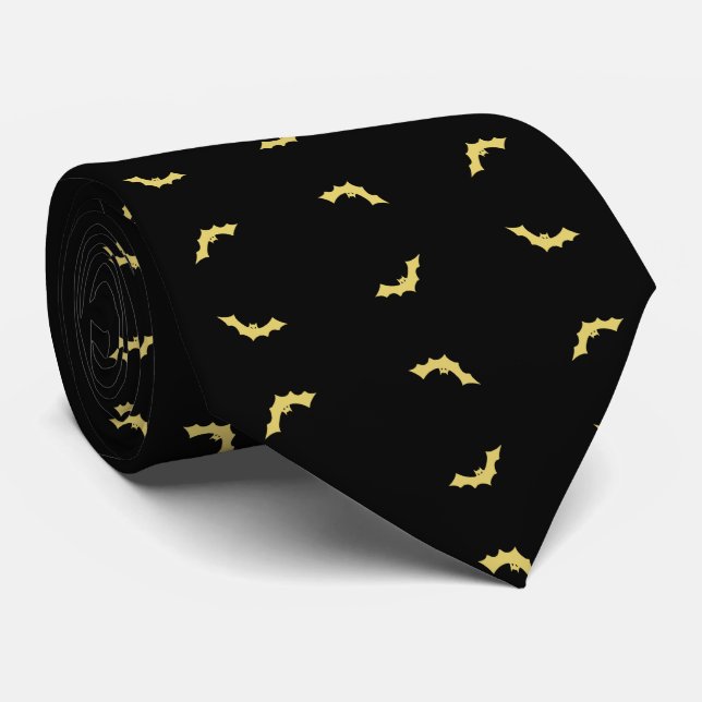 Gravata Belo Necktie de Bat pela Poeta Adiela Akoo (Rolled)