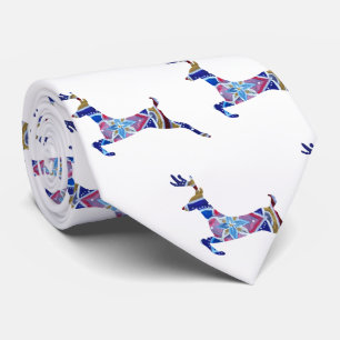 Gravata Belo veado mandala art Tie