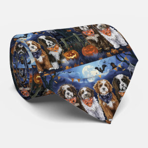 Gravata Bernedoodle Halloween Spooky