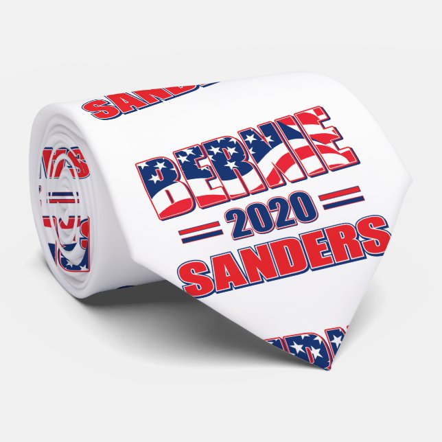 Gravata Bernie Sanders 2020 para o Presidente (Rolled)
