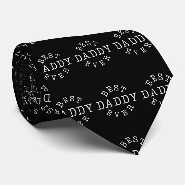 Gravata Best Daddy Ever  (Rolled)