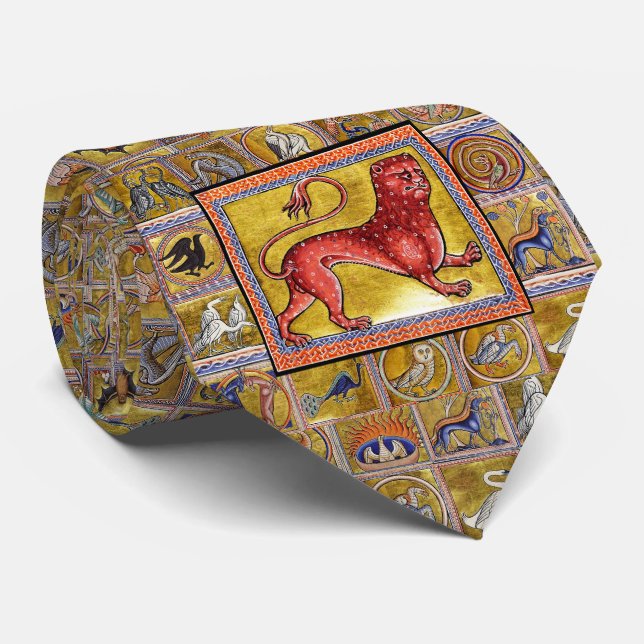 GRAVATA BESTIÁRIO MÉDIO ESTRANHO,LEOPARD,ANIMAIS FLORESTAI (Rolled)