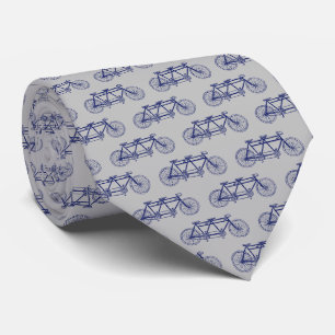 Gravata Bicicleta Azul Vintage Construída Para Dois / Bici