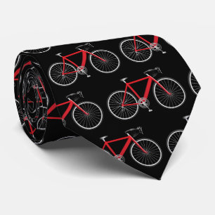 Gravata Bicicleta vermelha em preto