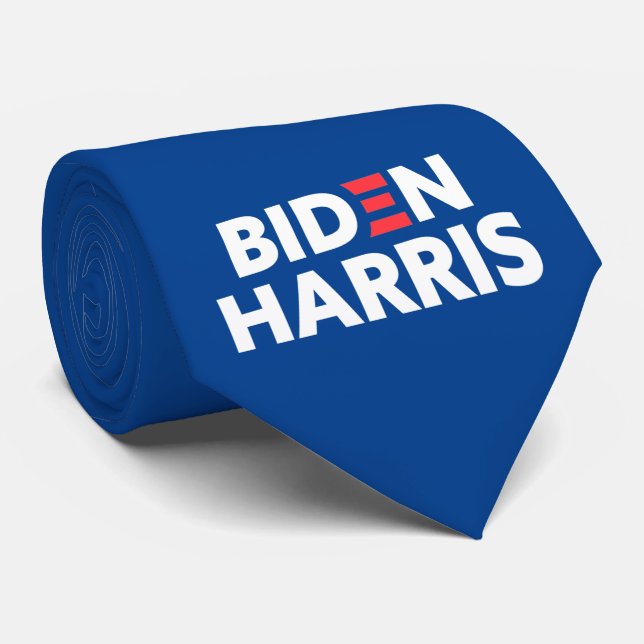 Gravata Biden / Harris Suporte Eleitoral Azul (Rolled)