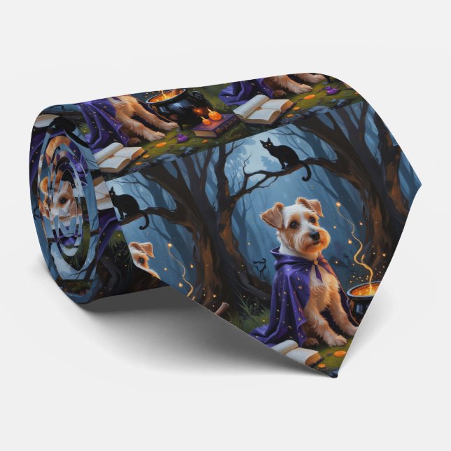 Gravata Biewer Terrier Dog Whimsical Halloween Painting (Rolled)
