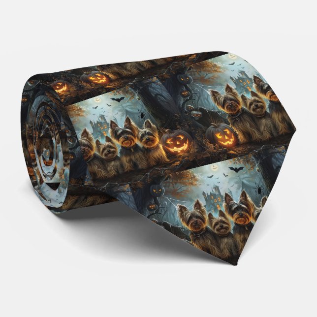 Gravata Biewer Terrier Halloween Night Doggy Delight (Rolled)