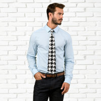 Big Black and White Houndstooth
