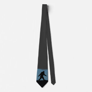 Gravata Bigfoot Silhouette Sasquatch Squatch Novelty