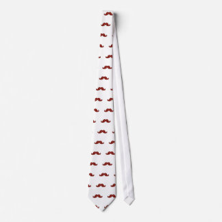 GRAVATA BIGODE VERMELHO ENGRAÇADO BRILHO IMPRESSO
