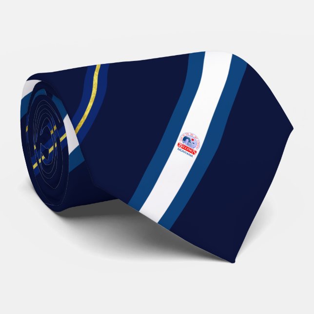 Gravata Billings (Montana), bandeira da cidade, Neck Tie (Rolled)
