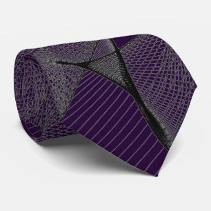 Gravata Black Ameyst & Silver Lace "Spider Web"