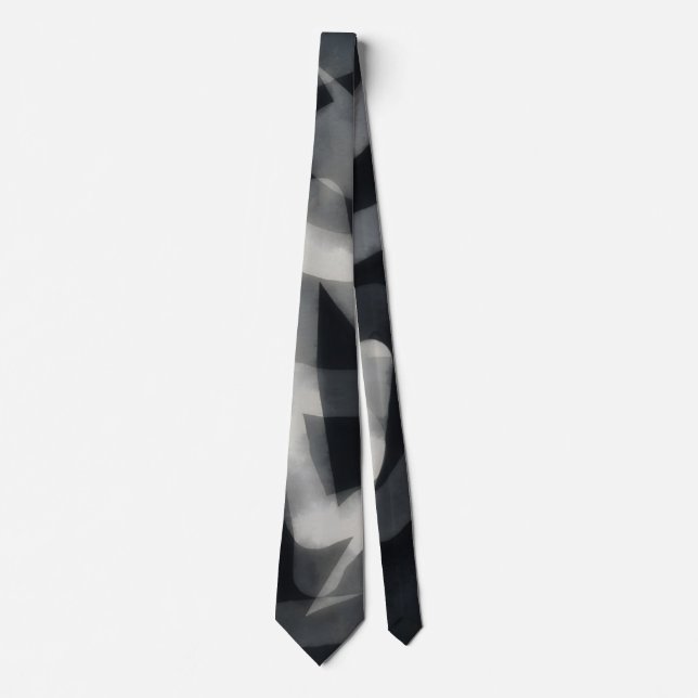Gravata Black and Gray Abstract Artsy Tie (Frente)