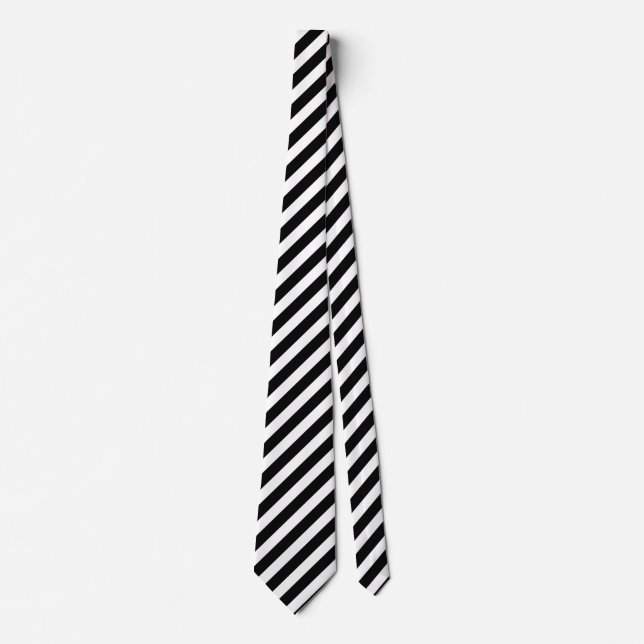 Gravata Black and white candy stripes (Frente)