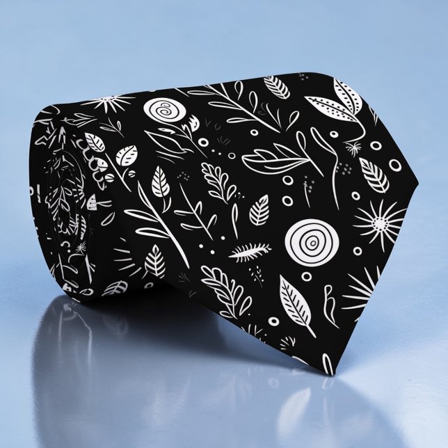 Gravata Black and White Custom Necktie (Criador carregado)