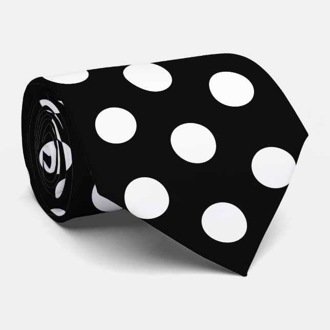 Gravata Black and White Racing Silks Polka Dot Derby Day (Rolled)