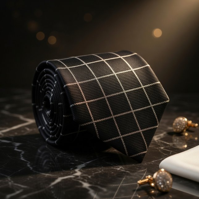 Gravata Black Checkered  (Criador carregado)