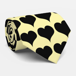 Gravata Black Hearts Design
