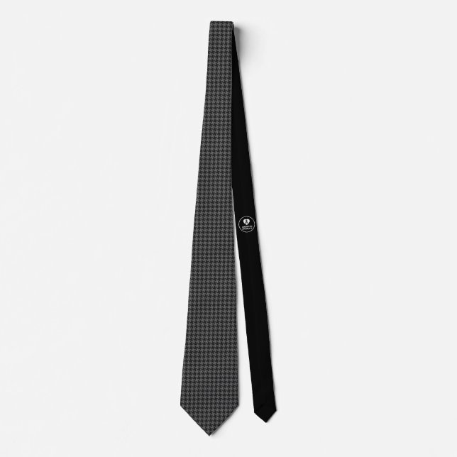 Gravata Black Houndstooth - Emo - Neck Tie (Frente)