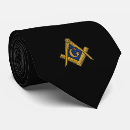 Gravata Black Masonic Freemason Master Neck