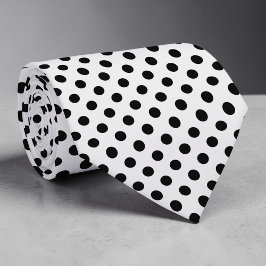 Gravata Black on White Mini Polka Dots Necktie