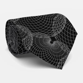 Gravata Black Smoke 000000 & Silver Cinza "Spider Web"