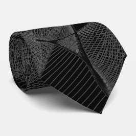 Gravata Black Smoke & Silver Lace "Spider Web"