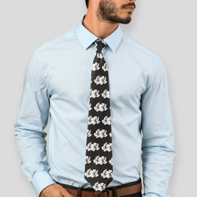 Gravata Black tie, floral tie, floral ties for weddings (Criador carregado)