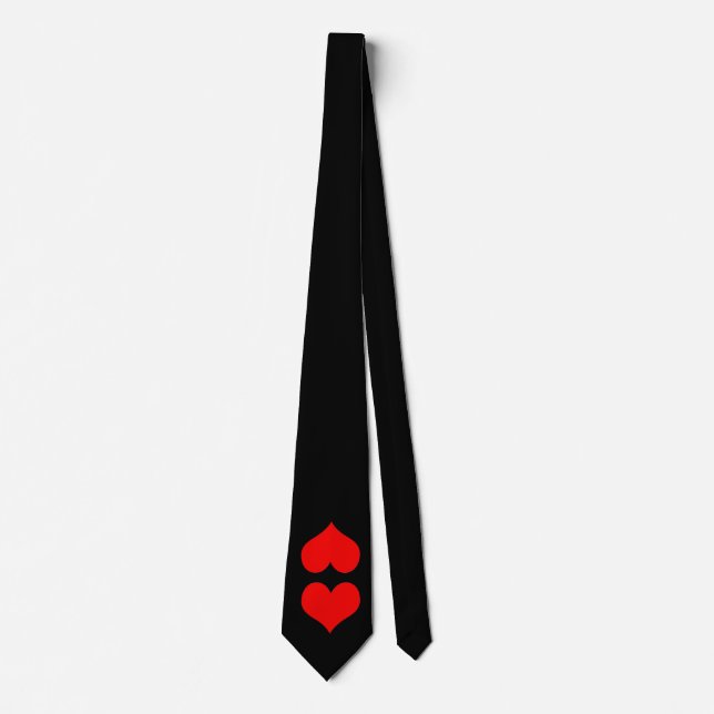 Gravata Black Tie W/Twin Red Heart (Frente)