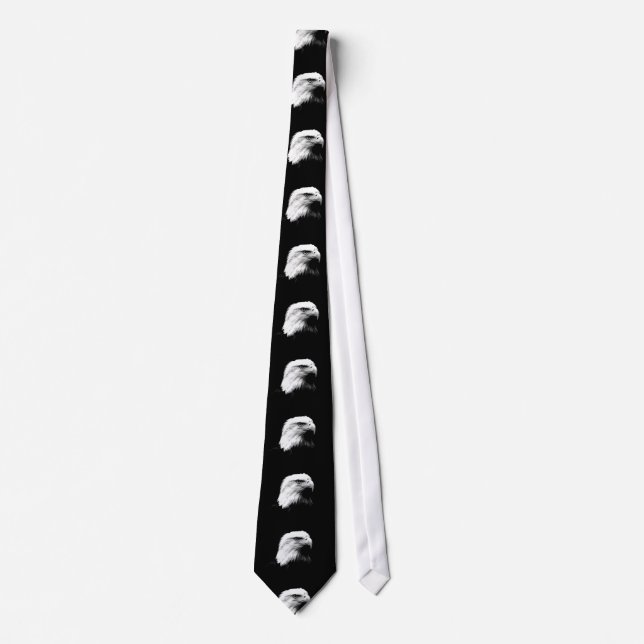 Gravata Black & White American Bald Eagle Tie (Frente)