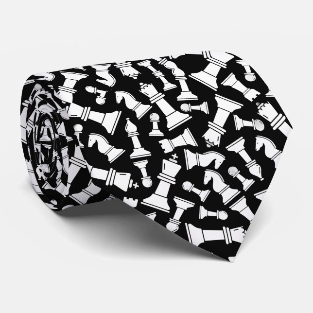 Gravata Black & White Chess Pieces (Rolled)