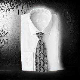 Gravata Black White Paisley Victorian England