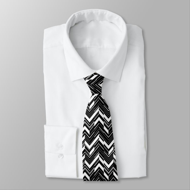 Gravata Black Zig Zag Men's Tie (Amarrado)