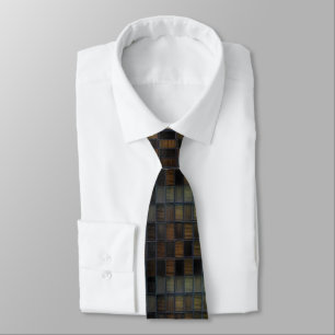 Gravata Bloco de Corduroy com Cor Neutra