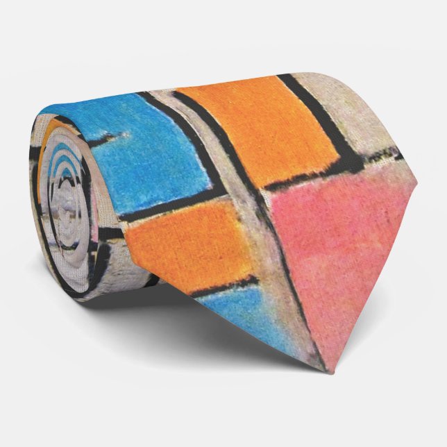 Gravata Bloco de Cores – Equilíbrio Moderno (Rolled)