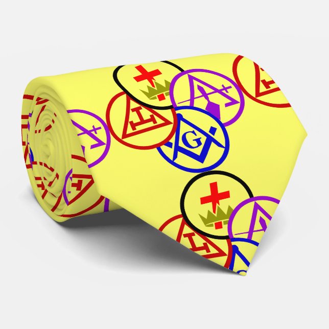 Gravata Bloco Maçônico (Rolled)