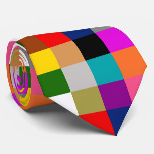Gravata Blocos de Cores Coloridos Padrão de Design